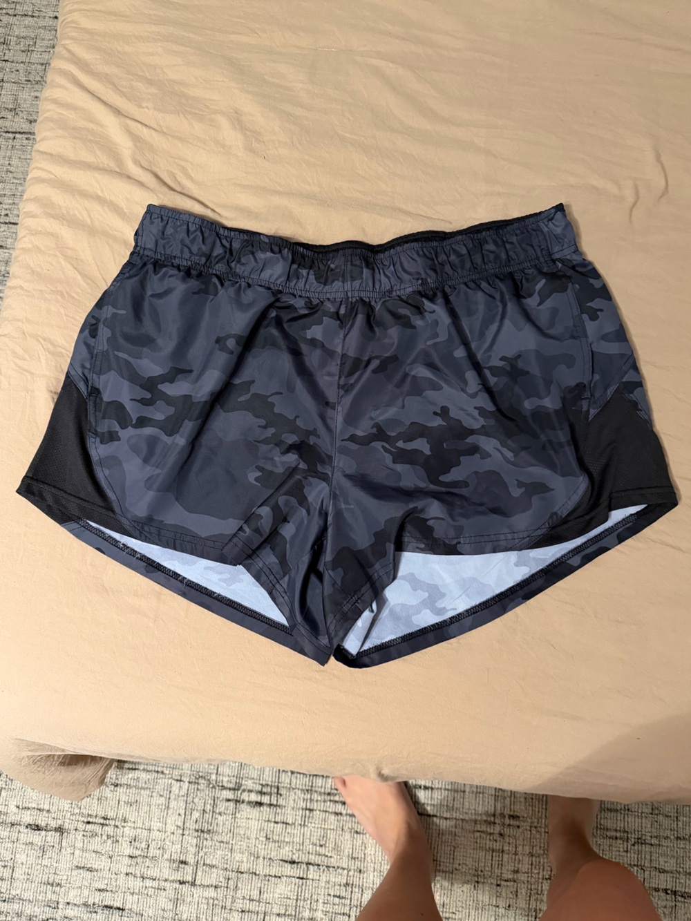 Athletic Works Women's Dark Gray Camo Athletic Shorts